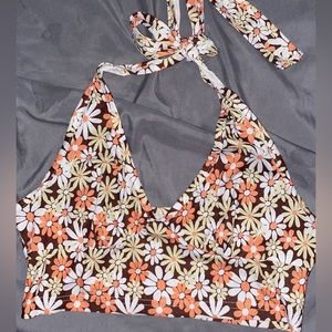 Floral halter top